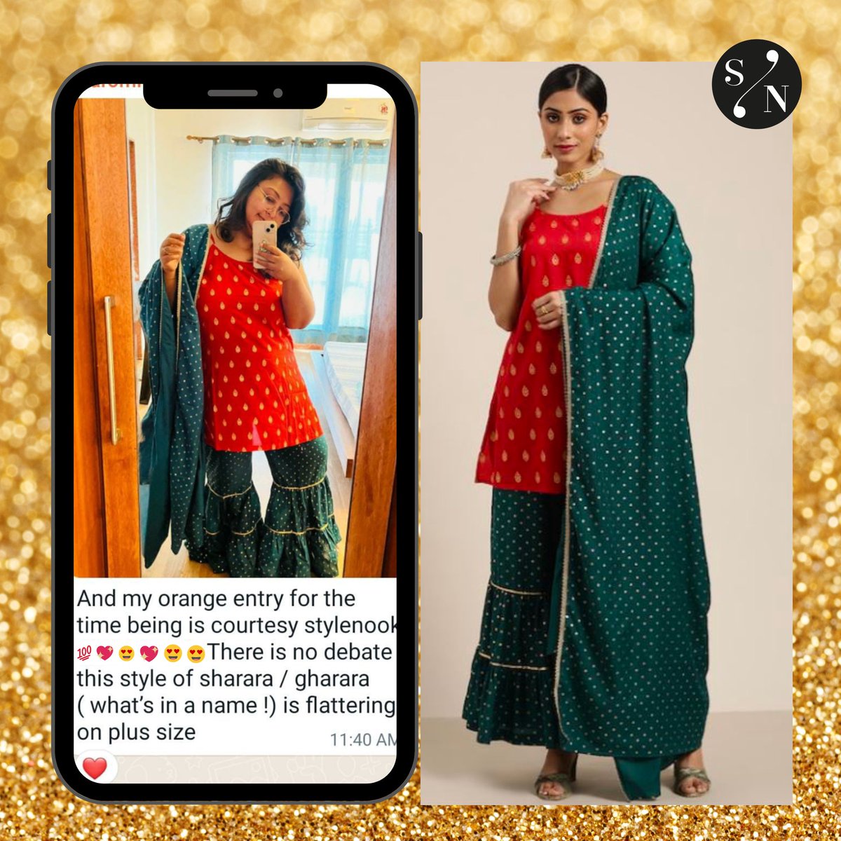 Style_Nook's tweet photo. What you see: How it looks on the model.
What your stylist sees: How it will look on YOU.
Your stylist will find you stunning outfits - whether you're size XS or 5XL!
#stylenook #festiveoutfitinspo #diwalilooks #personalstylist #customerlooks #reelvsreal https://t.co/qjOP4aTUI0