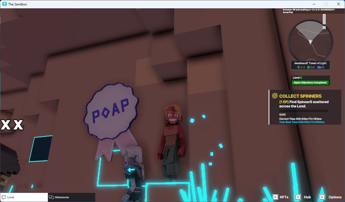 Joel263J's tweet photo. @TheSandboxGame @deadmau5 I just participated in the #SandboxAlphaS3Giveaway for a chance to win 500 SAND! Found George from the Metaglitch in @deadmau5's Tower of Light, check out my screenshot below!
👇 https://t.co/CuhAsxNWtj