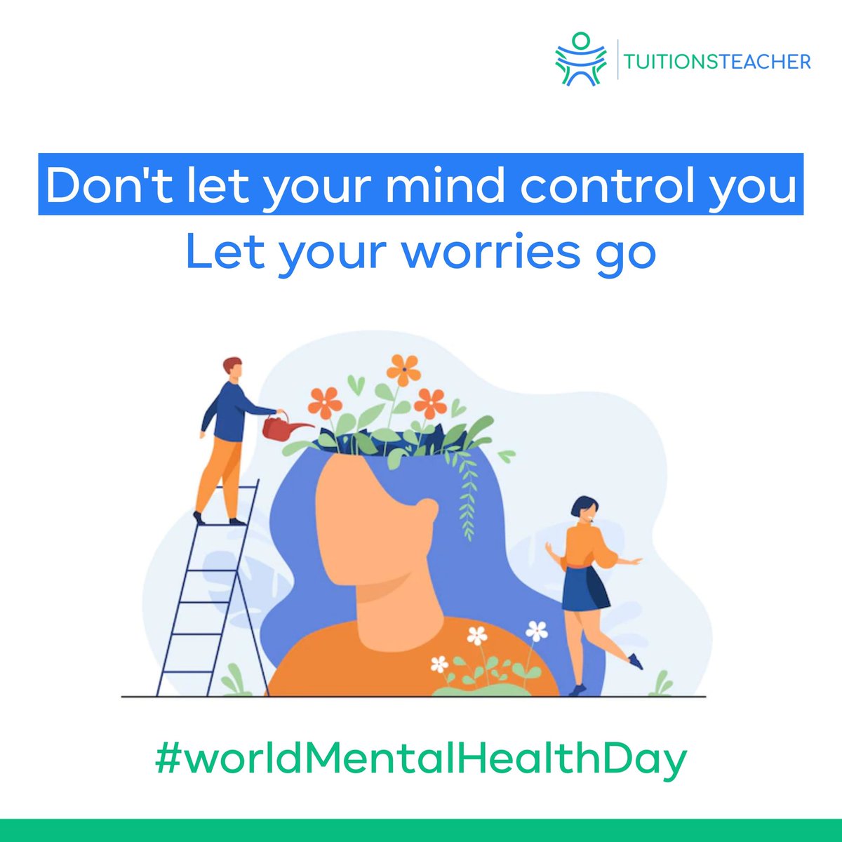 TeacherTuitions's tweet photo. Your mind should be a place where you feel free. We are often surrounded by anxiety, stress, worry, and many other things that take a toll on our mental health. But we need to assure that our mental health is equally important as our physical health. 😌
On #WorldMentalHealthDay https://t.co/SiTMXjjXzC