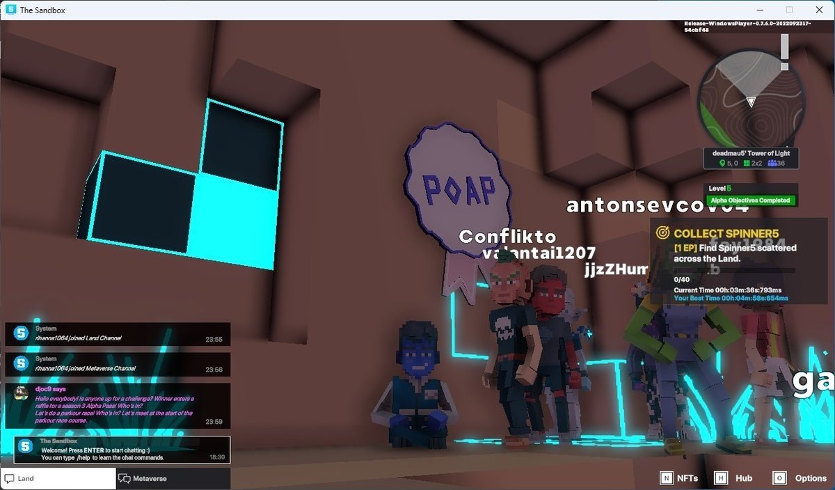 Jesse265J's tweet photo. @TheSandboxGame @deadmau5 I just participated in the #SandboxAlphaS3Giveaway for a chance to win 500 SAND! Found George from the Metaglitch in @deadmau5's Tower of Light, check out my screenshot below!
👇 https://t.co/d3n1xrMmMe