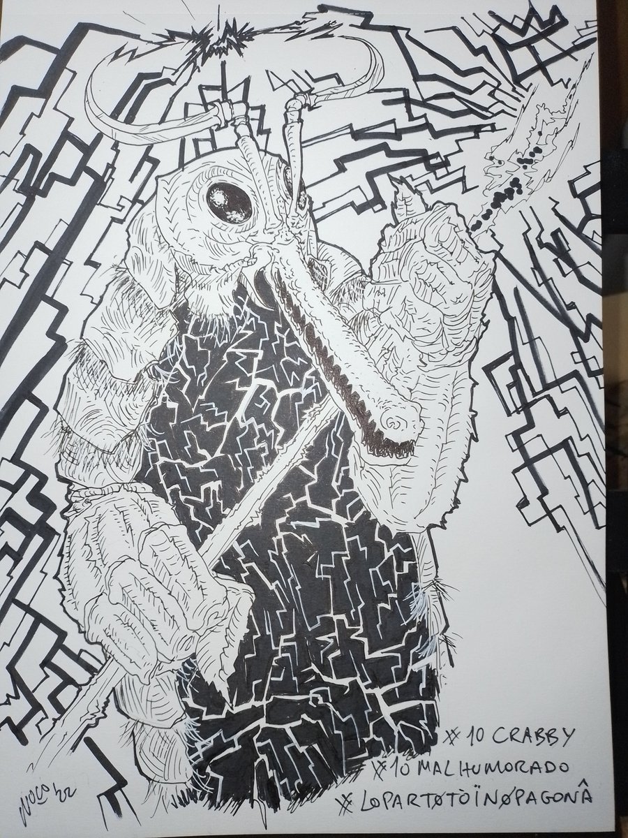 MeloninManson's tweet photo. #PrimigeniosCaleteros #inktober #inktober2022 #10CRABBY #10MALHUMORADO #LØPARTØTÒÏNØPAGONÂ https://t.co/cPf6pVUbTM