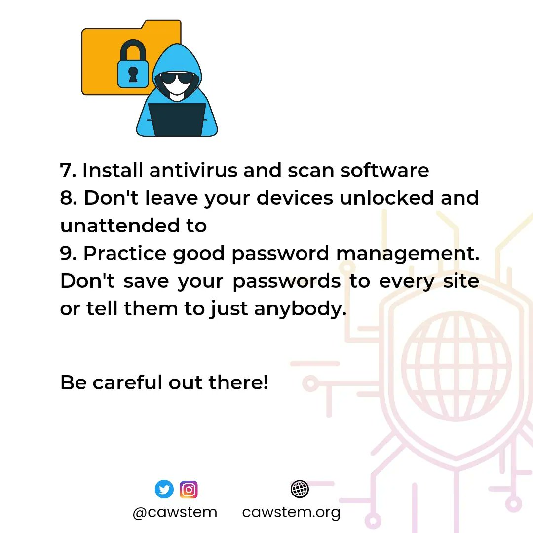 cawstem's tweet photo. In the spirit of #CybersecurityAwarenessMonth we did a little something for you to enjoy. So, tag a friend and swipe through!

#cawstem #datasecurity #womeninstem #womenintech #WomenWhoCode #getMATCHed https://t.co/WdbE9ynkvp
