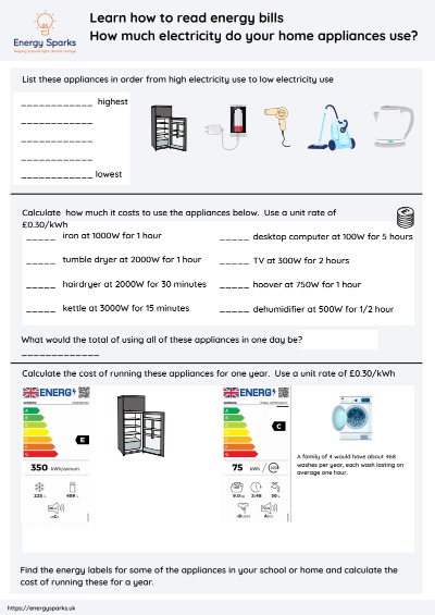 Happy Monday!
Here's a #energyliteracy #energyefficiency #UKS2 #KS3 #maths activity for you - 

drive.google.com/file/d/1kRzyxK…

Additional resources at energysparks.uk/activity_types…  (you may need to adjust the unit rate depending on when you use this activity)