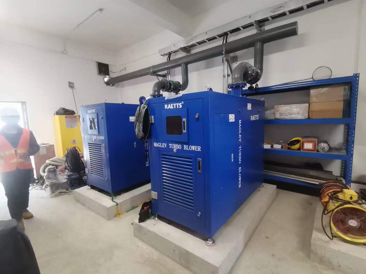 RAETTSblower's tweet photo. Pepsico Foods (Sichuan )Company -3 maglev turbo blowers for wastewater treatment put into use, customer satisfaction is always the pride of RAETTS! Go~RAETTS Man!!! 
#wastewatertreatment #wastewatertreatmentplant #turboblower https://t.co/1oEz6ZKjmF