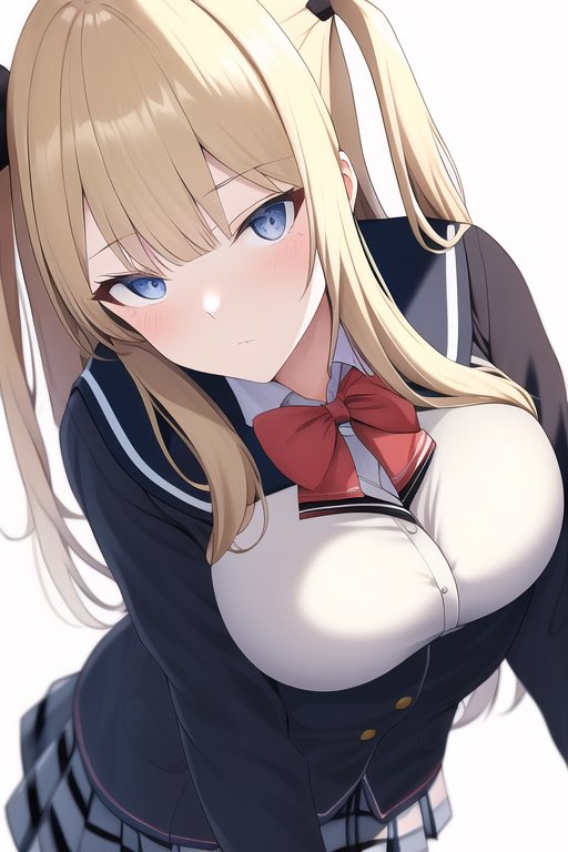 #NovelAIDiffusion 
#NovelAI
1枚目の自動生成画像いじってみた
元画像では、制服がセーラーとブレザーとセーターらしきものが混ざり込んでて、特に冬制服系は混ざりやすい模様
いい顔が出たなーと思ったらそこから対応できるかどうかみたいなのが必要になる
コレが対応できないとまた運任せになる 