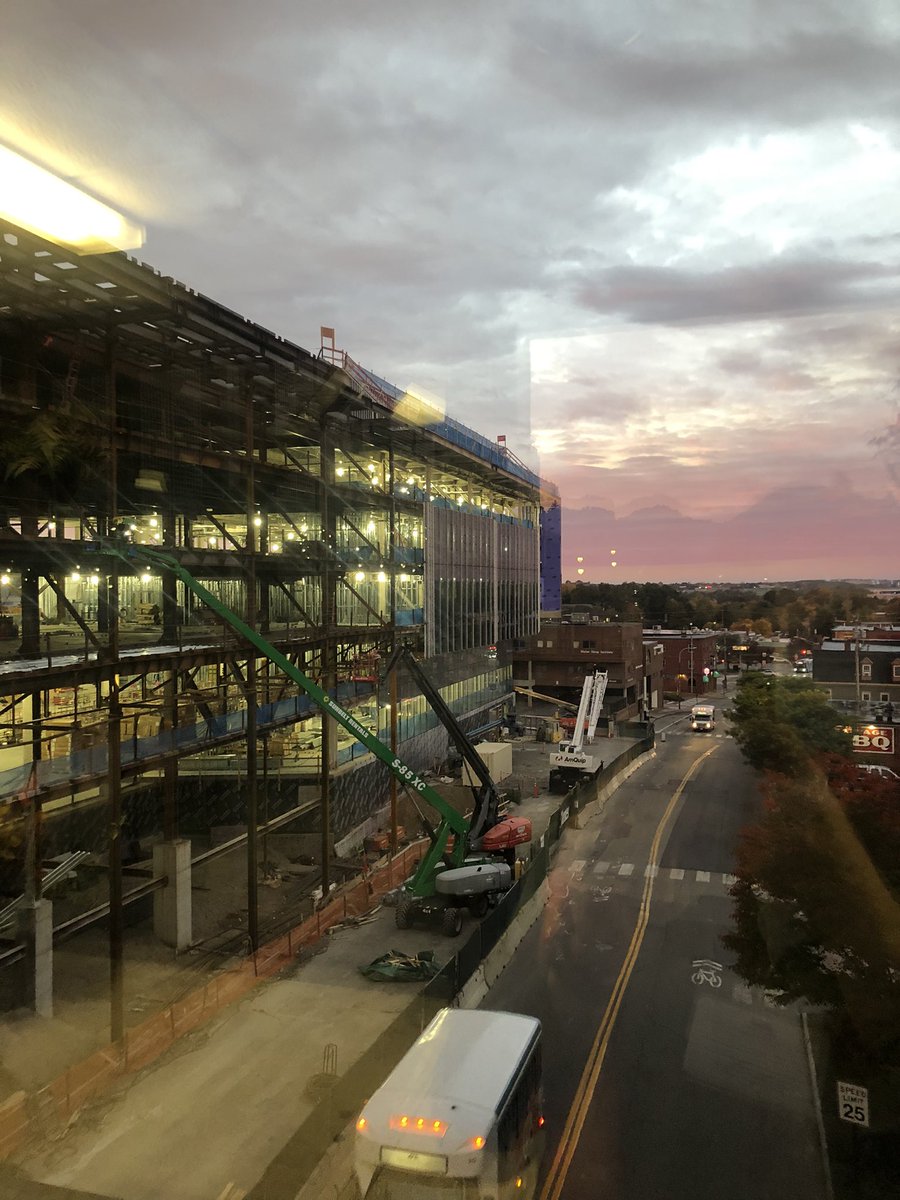 Brand new cardiovascular tower under construction against a Portland sunrise. Who else is excited for this baby to open!?