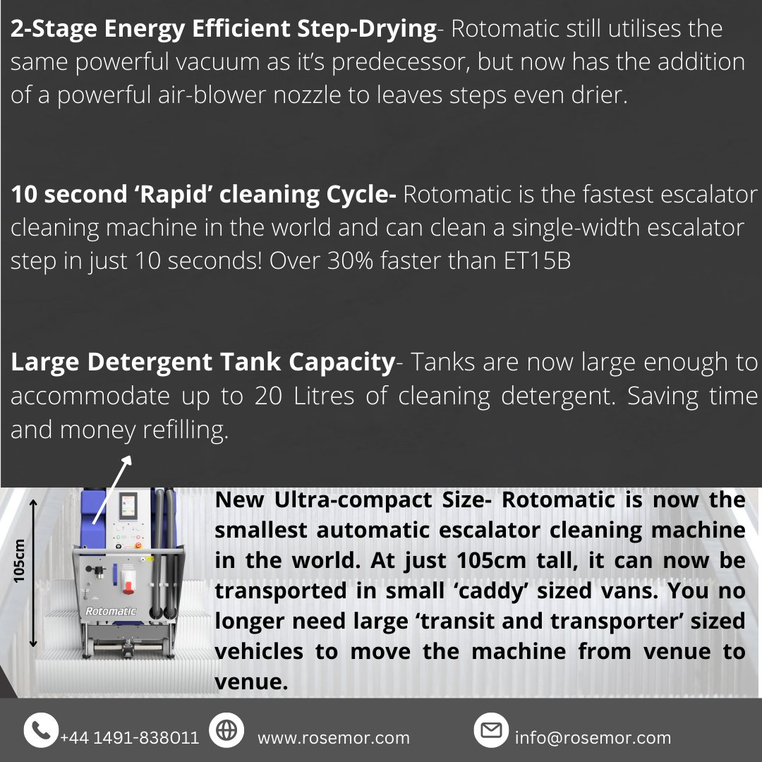 𝙏𝙝𝙚 𝙍𝙤𝙩𝙤𝙢𝙖𝙩𝙞𝙘 
DM for a quotation. 
#escalatorcleaning #escalator #innovationinretail #facilitiesmanagers #facilitiesmanagement #propertymanagers #cleaningmachines #selfcleaning #businessinoxfordshire #madeintheuk #investinthebest