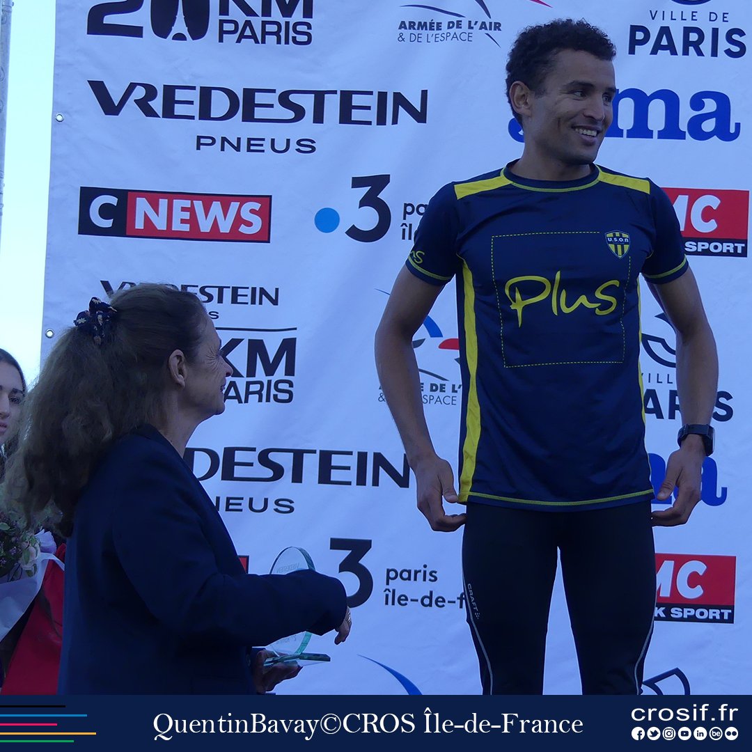 crosif's tweet photo. Notre Présidente Evelyne Ciriegi s’est rendue ce week-end à la 44ème édition des 20km de Paris à l'invitation du Président Didier Eck. 💪

L'occasion de participer à la remise des prix et d’échanger avec le vainqueur Yann Schrub.🙌 https://t.co/nxgAdW3Oqv
