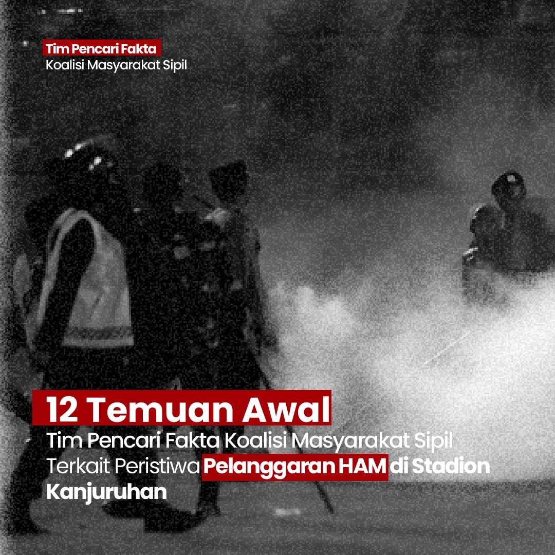 YLBHI's tweet photo. Selain itu, kami menduga timbulnya korban jiwa adalah akibat dari efek gas air mata yang digunakan oleh aparat kepolisian. Lebih lanjut temuan awal tersebut, kami uraikan sebagaimana tertulis dalam slide berikut: https://t.co/FR1P4eryFs