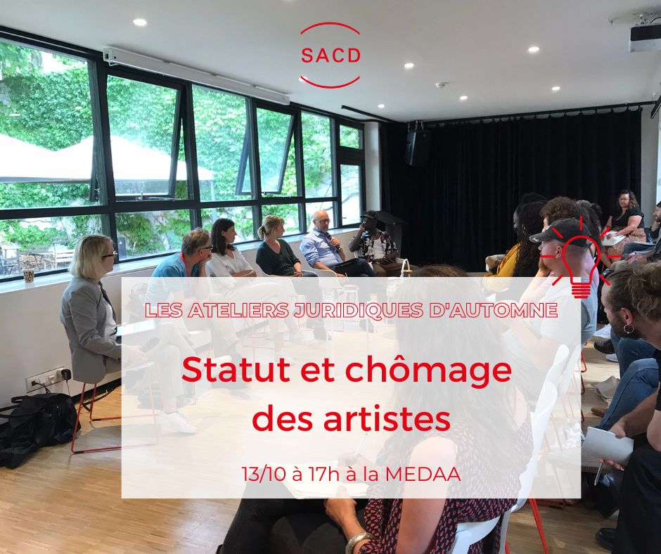 Quid du nouveau statut des travailleur.euses des arts et des nouvelles dispositions en matière de chômage ? Réponse lors de notre prochain Atelier juridique ! 
📆 13/10 à 17h à la MEDAA 👇sacd.be/fr/agenda/even… #statutdartiste