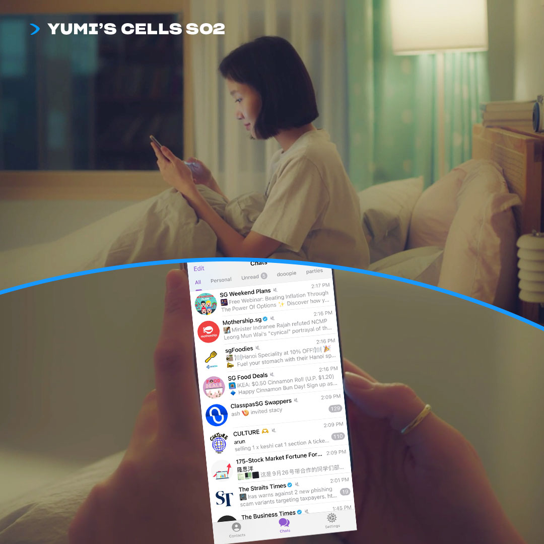 🎶One thing about me 🎶 is that I only ever get texts from Telegram spam chats 😢 #Yumiscells #KDrama #PrimeVideoSG