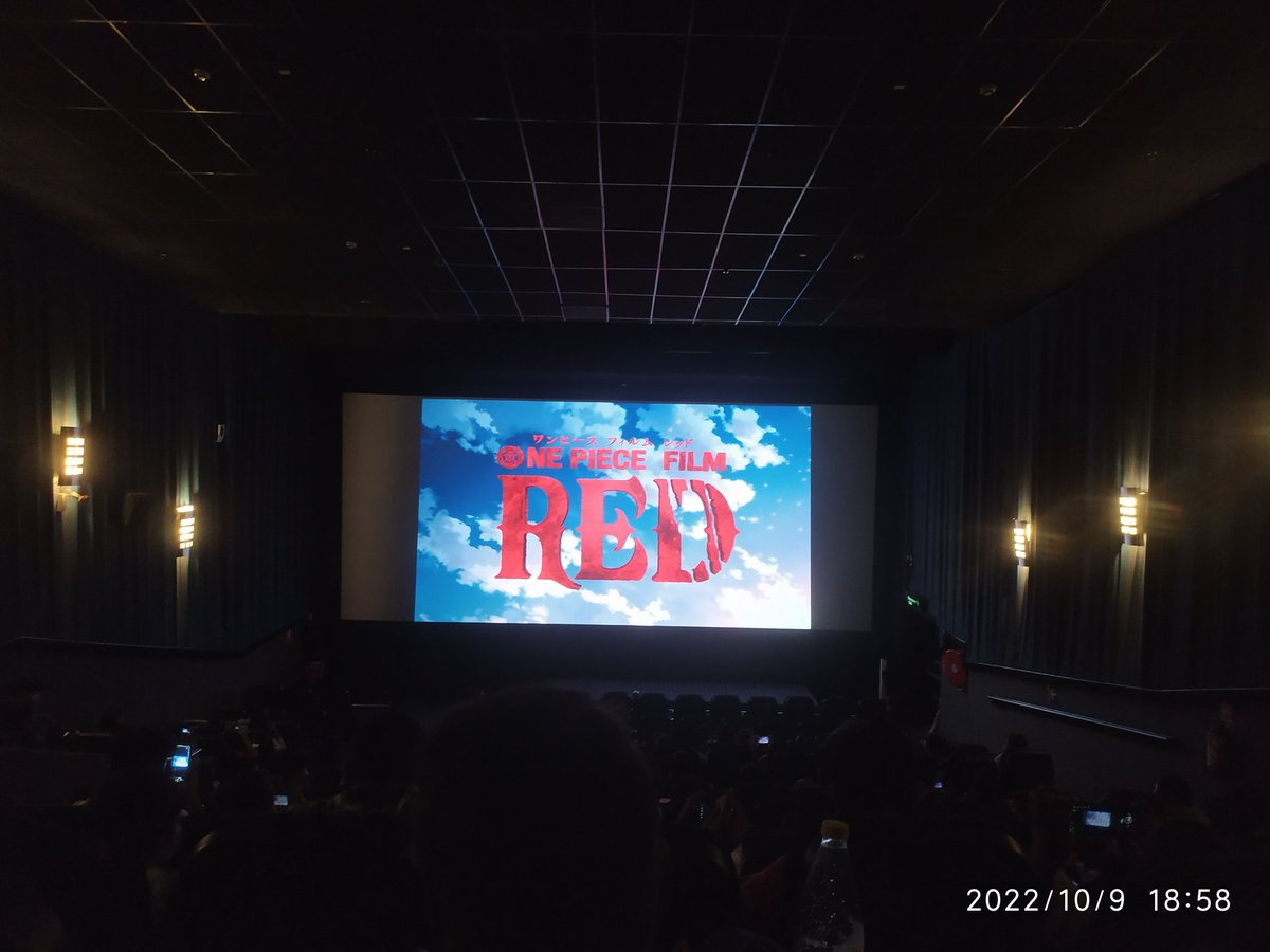 sectumsempra008's tweet photo. One piece: Film RED, amazing crowd and a good thing anime culture is growing in India. Met awesome anime fandom at Patna. Men of culture.

My first time watching an anime movie in theatres.

P.S.- Last two videos are spoilers.
#ONEPIECERED 
#ONEPIECE 
#Shanks 
#anime #luffy https://t.co/ZCdIorpYEk