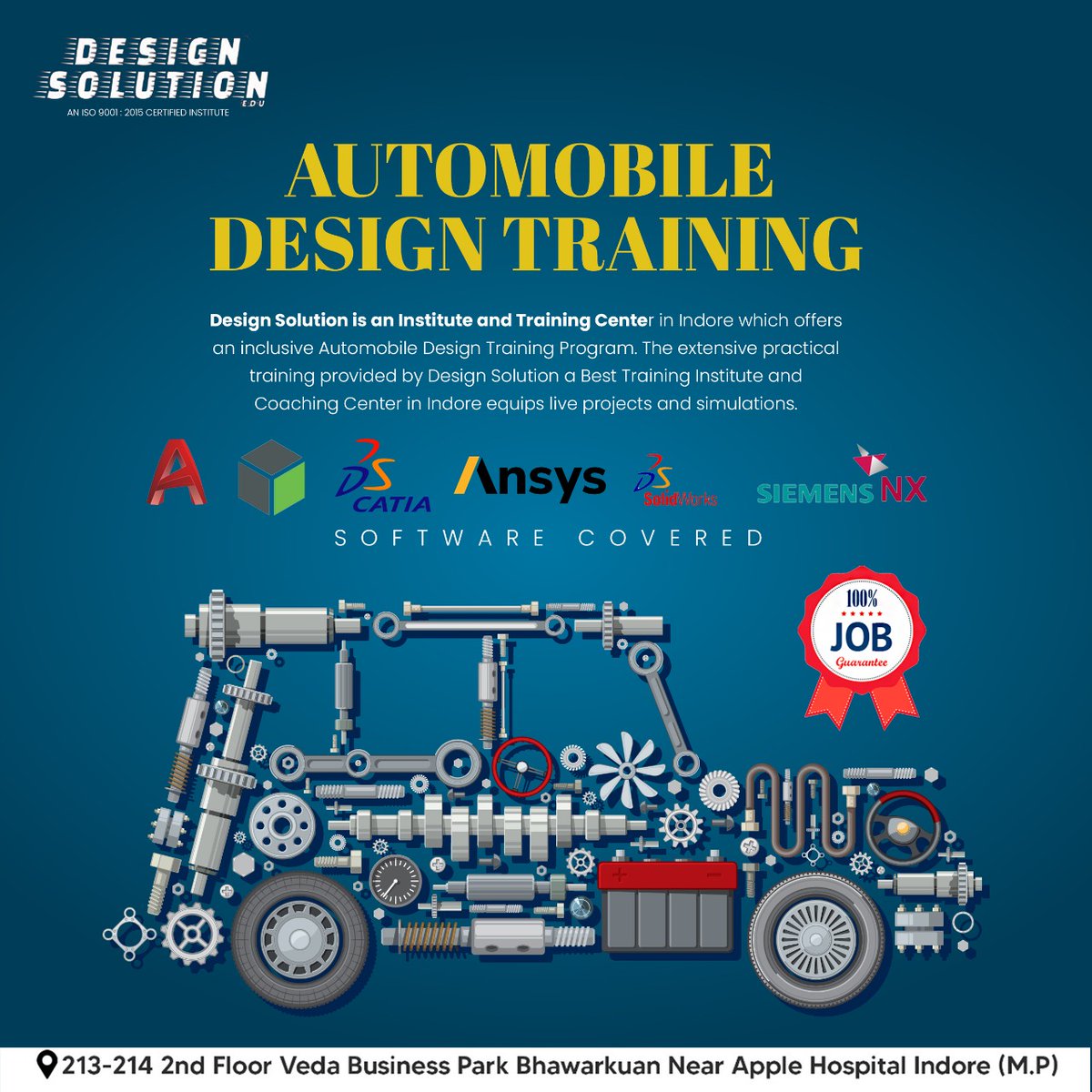 Designsolutiona's tweet photo. Get trained in Automobile design with a 100% placement opportunity.
#designsolution #indore #autocad #software #onlineclass #LearnAtDesignSolution #3dsmax #architecture #automotivedesigning #interiordesigning #civildesign #cad #trending #explore #automobile #automobiledesigning https://t.co/2C3qHrQvSN
