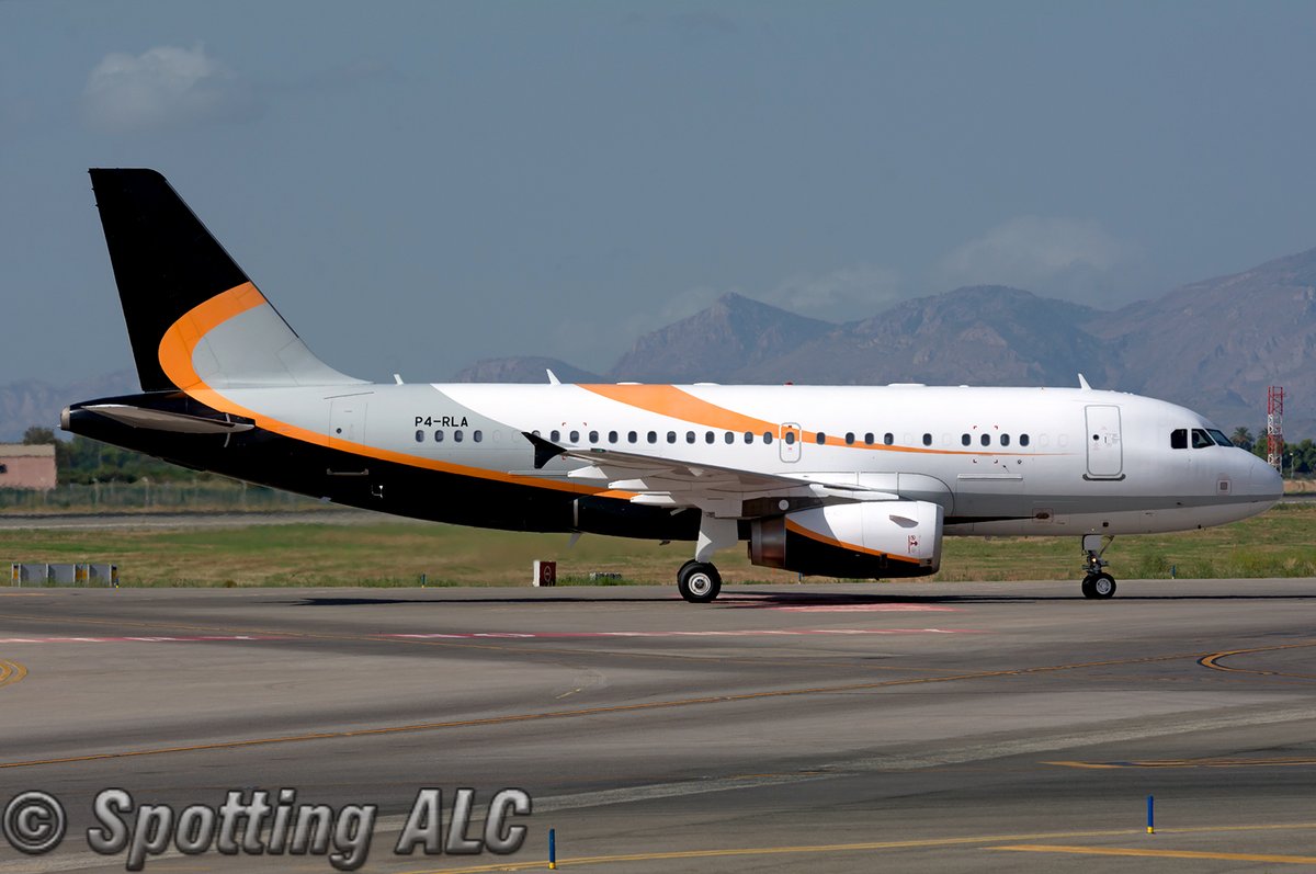 P4-RLA  Bellísimo éste Airbus 319 Corporate Jet en configuración VIP abandonando la pista 10 de <a href="/ALC_Airport/">Aeropuerto Alicante-Elche Miguel Hernández</a> procedente de Budapest (Hungría).

P4-RLA  What a beauty ACJ 319 vacating the active runway at <a href="/ALC_Airport/">Aeropuerto Alicante-Elche Miguel Hernández</a> last friday after a special VIP service from BUD <a href="/budairport/">Budapest Airport</a> .