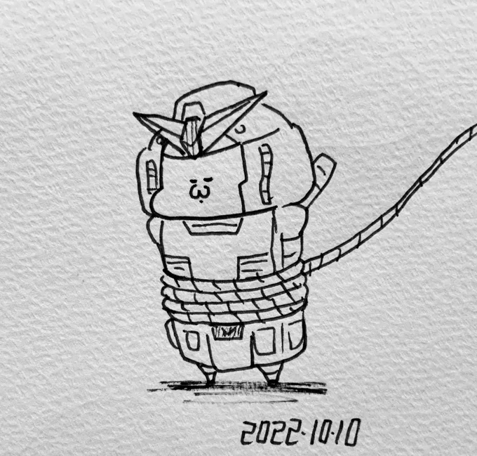 ガンダムだと疑われ拘束されるガンダム 