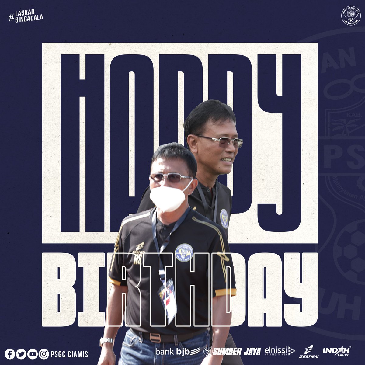 Wilujeng tepang taun CEO PSGC Ciamis, H. Herdiat Sunarya👏🏻
Mugia di sehatkeun, lancarkeun sagala. 💜🧡

#psgcciamis #laskarsingacala