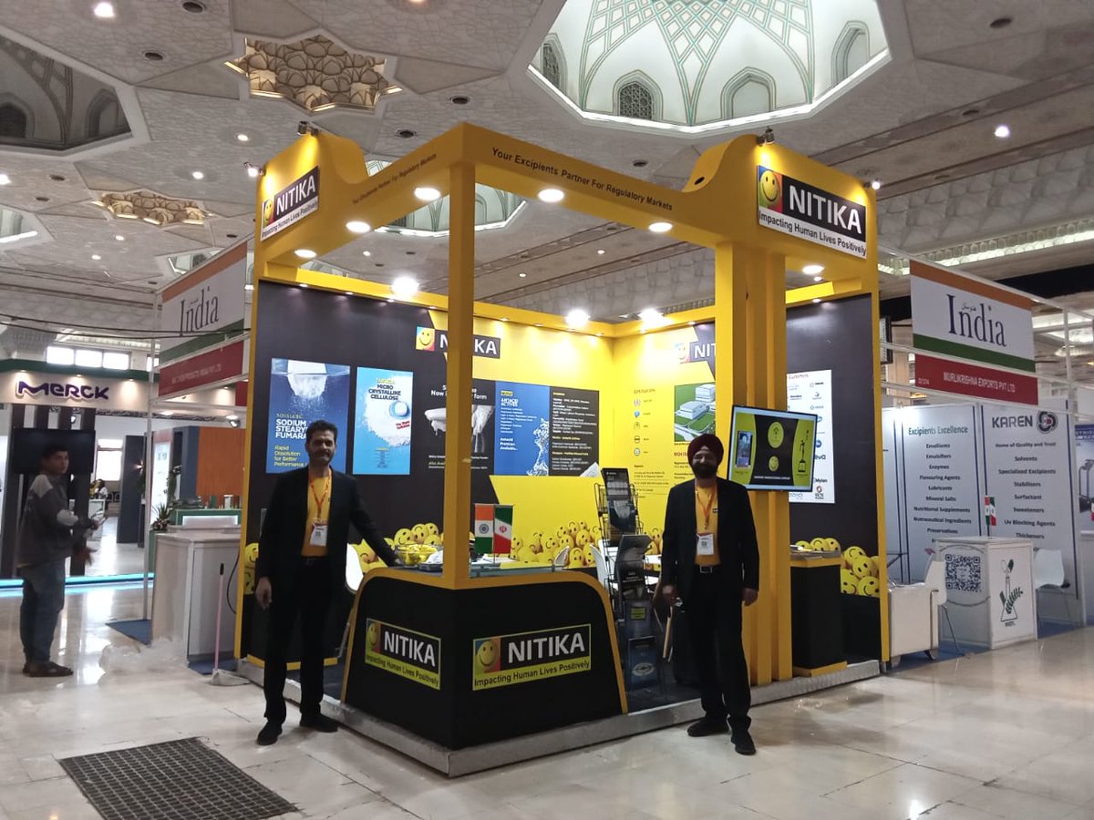 PharmaNitika's tweet photo. Nitika at Iran Pharma. Do visit our stall D 175.

#iran #iranpharma #iranindia #iranpharmaexpo2022 #iranexhibition #excipients #Pharmacy #toppharmacompany https://t.co/2G095ffEwc