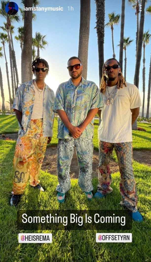 New Music 🚨

STANY x OFFSET x REMA <a href="/heisrema/">REMA</a> set to drop on Friday, 14th, October. We can’t wait! ⌛️