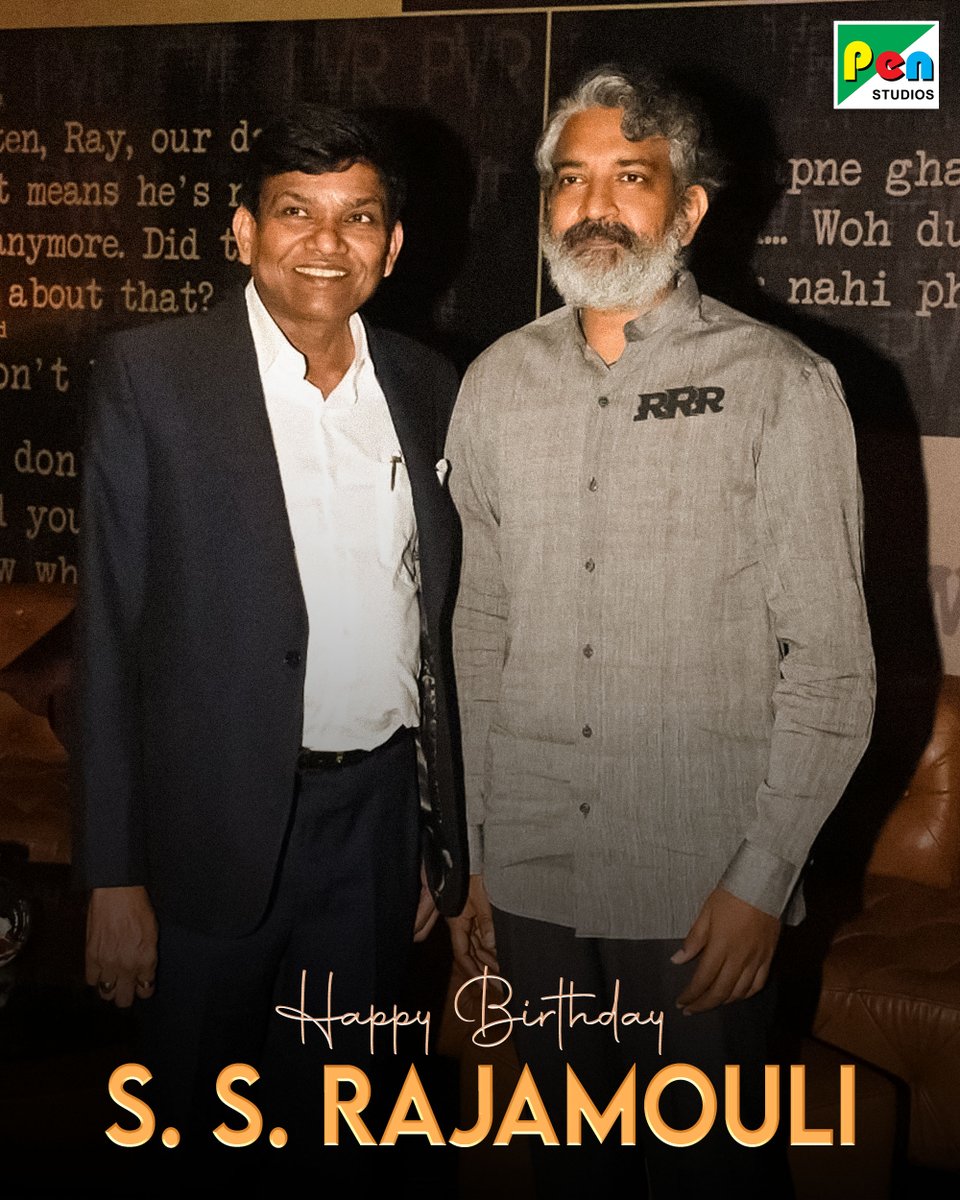 My best wishes to the director who put Indian Cinema on the Global map with #RRR making waves across the world. One of the most talented & successful directors @ssrajamouli #happybirthdayssrajamouli #penstudios #rrr #HBDSSRajamouli