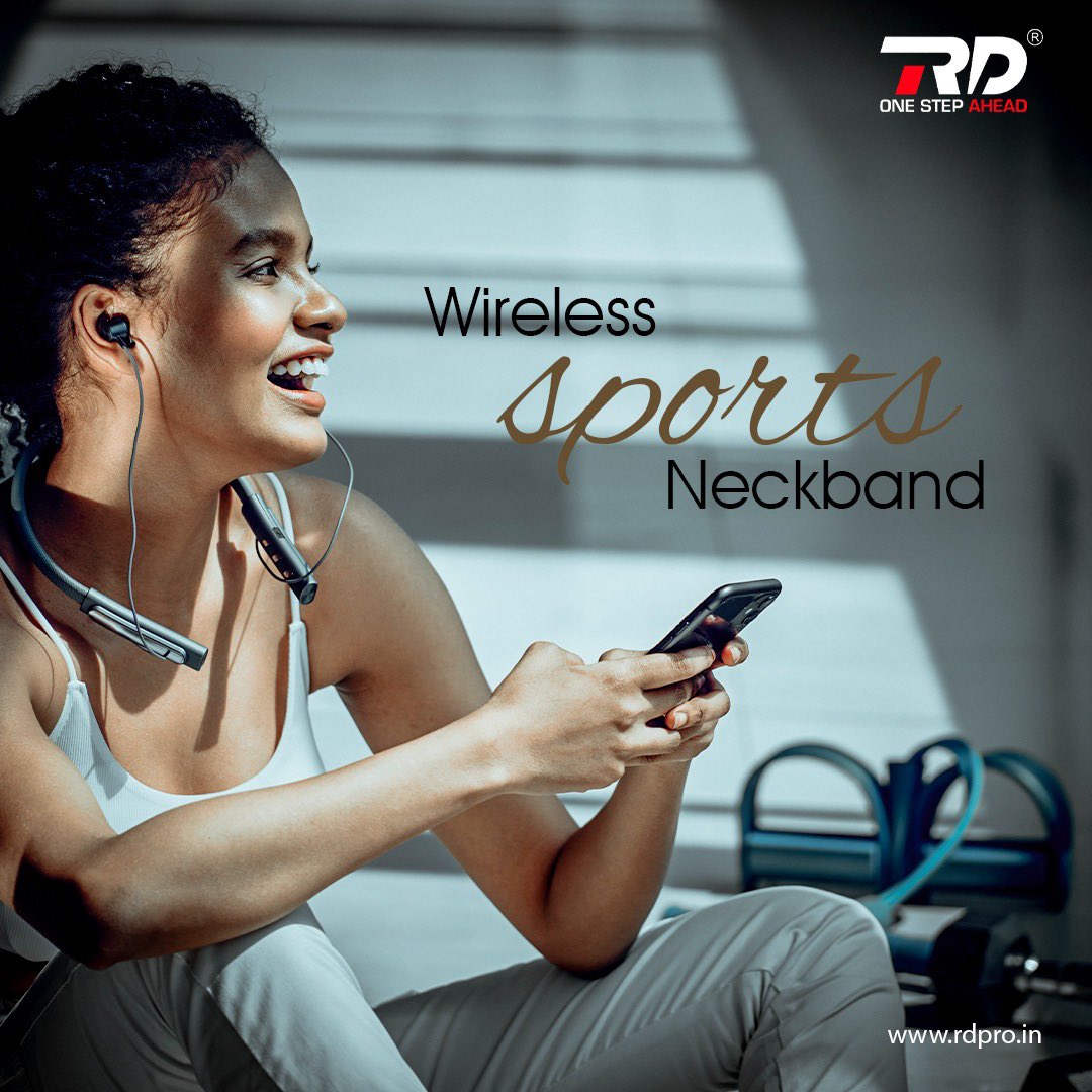 rd_india1's tweet photo. A whopping 45hours of playtime ensures your playlist is unstoppable with RD E-10 Wireless Neckband. 🎶⚡️
#neckband #rdmobileaccessories #onestepahead #nostringsattached #nostringstofix #mondaythoughts #Monday https://t.co/jongadl7Yx