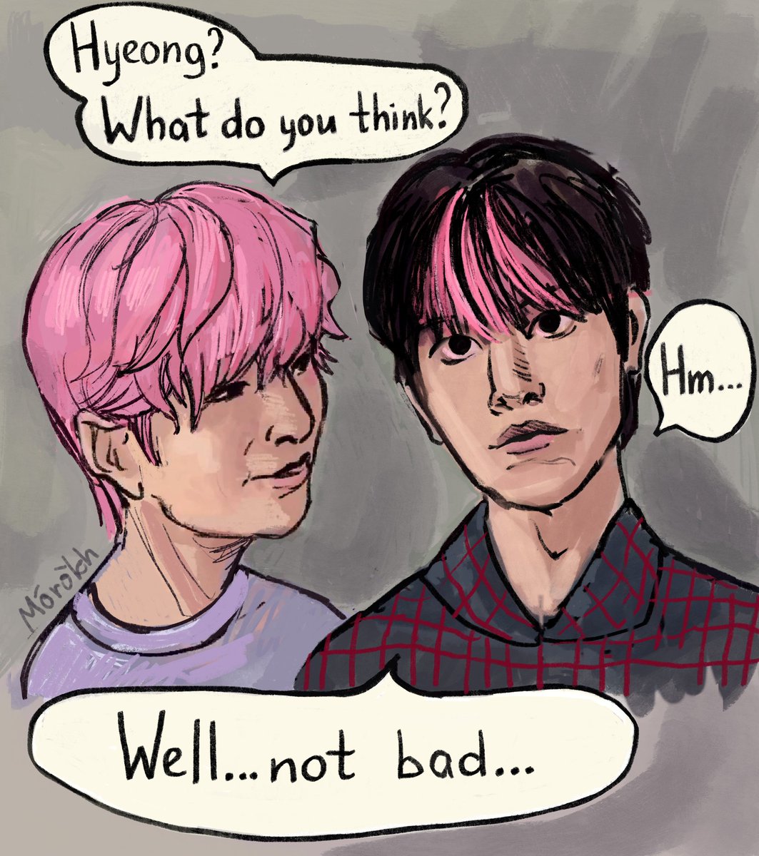 _morokh_'s tweet photo. #StrayKidsComeback #Straykidsfanart #StrayKids #MAXIDENT #Seungmin #Jeongin 
Awesome comeback and wonderful boys ^_^
Little funny story that appeared in my head when I see some photos of Seungmin and Jeongin :)
Love "Can't stop" and their's beautiful voices https://t.co/AgQ1eYiSd7