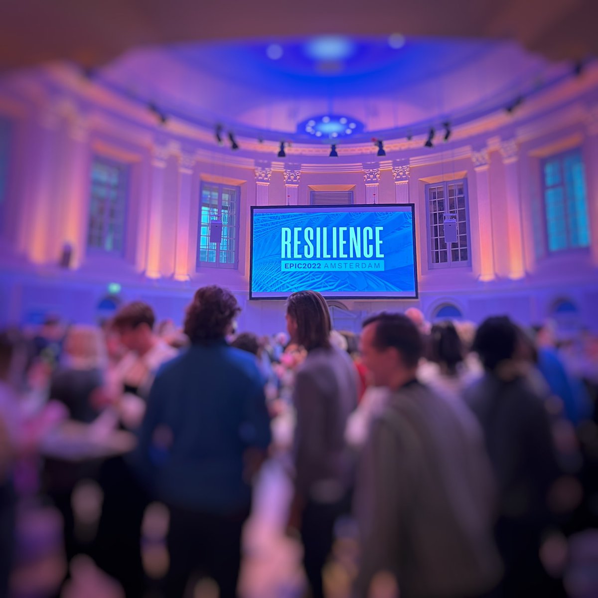 giuliasinatti's tweet photo. Great to see this amazing venue light up with people at the opening of #epicconference #epic2022 in Amsterdam last night! https://t.co/KYvDFyNYCE