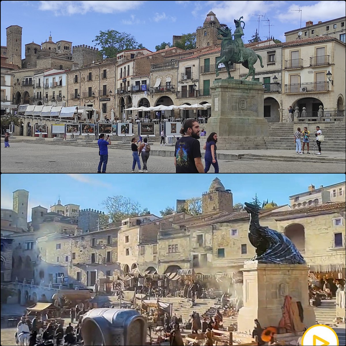 JavierSpike's tweet photo. Ayer estuve en la Desembarco del Rey reinada por Viserys I Targaryen. También pisé las murallas de Altojardín, ocupada por los Lannister y sitiada por las tropas de Daenerys. 

📍Trujillo (Cáceres) 

#GameOfThrones #HouseOfTheDragon https://t.co/TcVei6WuzW