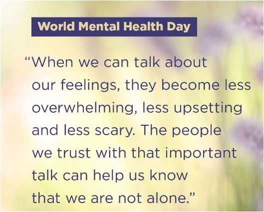 On #WordMentalHealthDay Stop & take a moment to remind yourself that your mental health matters every day, not just today! Don't struggle in silence It really is ok to reach out & ask for help #EarlyBiz #BizBubble #SmartSocial #MHHSBD #MentalHealth #MentalHealthAwareness