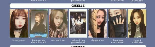Maarkkkgf's tweet photo. Ada yg WTS photocard giselle yang di bawah ga??? Klo ada tawarin dong, makasih. 

Tags:: WTS, WTB, GISELLE, AESPA https://t.co/ogzB9ww5Rr