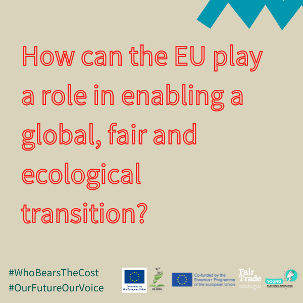 📢Ahead of #FairTradeBreakfast: the 🇪🇺 is the top trading partner for 80 countries & has 130 trade agreements in place/in process This means that the EU can play a big role making the global, fair & ecological transition possible! Stay tuned to find out how 👀 #OurFutureOurVoice