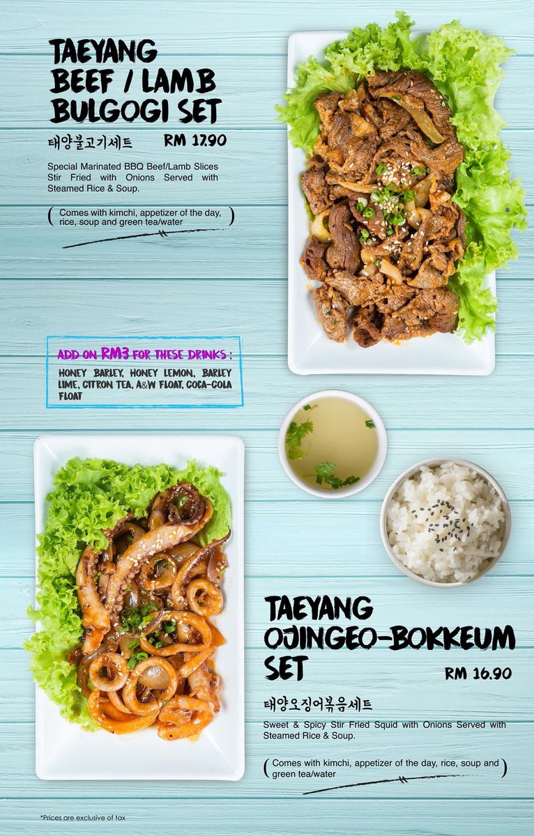 Cyberjaya Info on Twitter "Untuk menu penuh, boleh follow page Tae