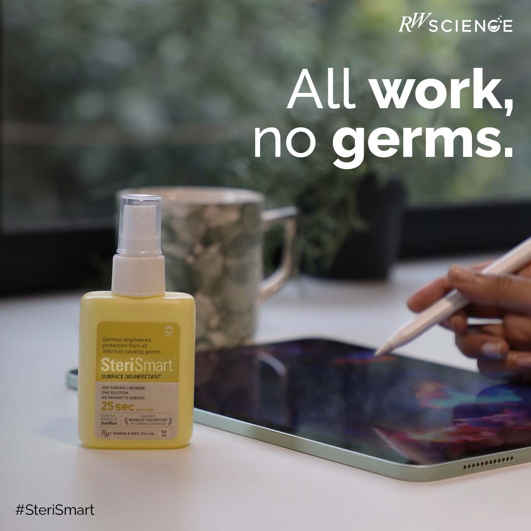 While you're working hard, make sure working in a safe environment. SteriSmart Surface disinfectant is the perfect solution to keep your devices clean & germ-free.
Follow us to get the best products to keep your daily life running smoothly.
#RWScience #SteriSmart #360Safety