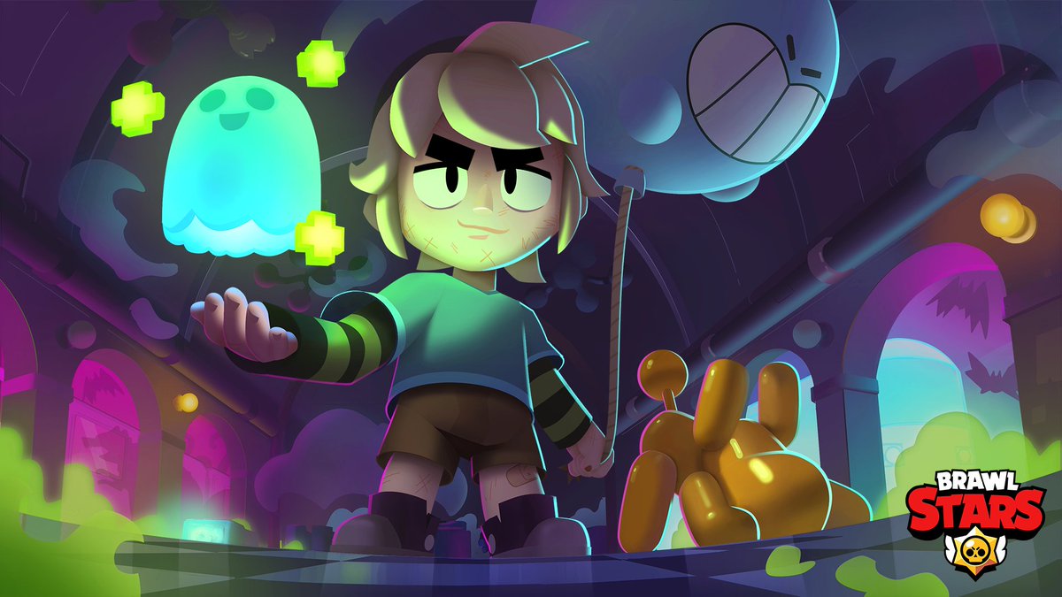 BrawlStars's tweet photo. No pain, no gain! 👻

Gus's new gadget sacrifices 30% of his health to fill his Soul Bar instantly and help heal an ally! https://t.co/n9O2mggPcy