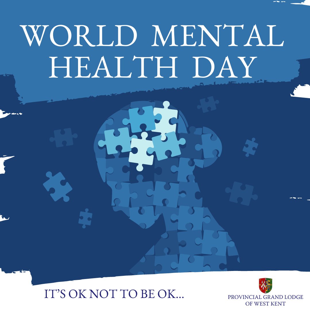 Today is #WorldMentalHealthDay 
Remember it’s ok not to be ok…
If you need to talk reach out to a #Friend or #Brother - we love you and will listen

#WestKentMasons #Freemasonry #Freemasons #MentalHealth #Monday #MondayBlues