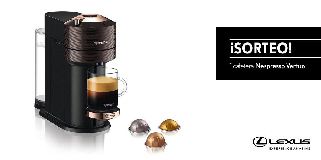 LexusSpain's tweet photo. SORTEO | Haz RT y consigue una Nespresso Vertuo de #LexusUtility Bases Legales: https://t.co/MdeTX7ioHs https://t.co/ivBk93UN9O