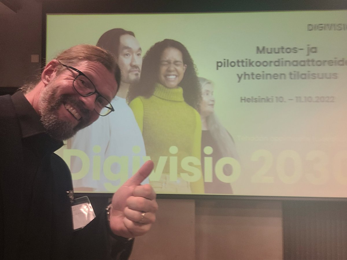 Tästä se lähtee. Muutoskoordinaattoreiden kickoff-päivät alkamassa. #digivisio2030