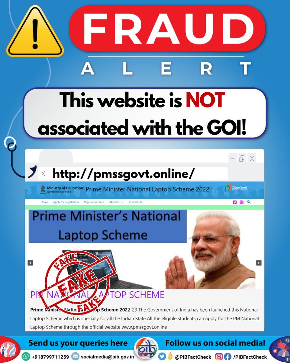 PIB Fact Check on Twitter "A website is
