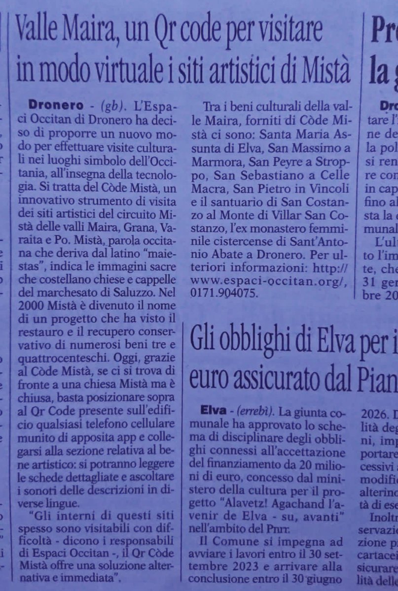 EspaciOccitan's tweet photo. #codemistà In val Maira, ma non solo!
https://t.co/eEmeetCyZ0
#laguida #Mistà https://t.co/7ym7irWucD