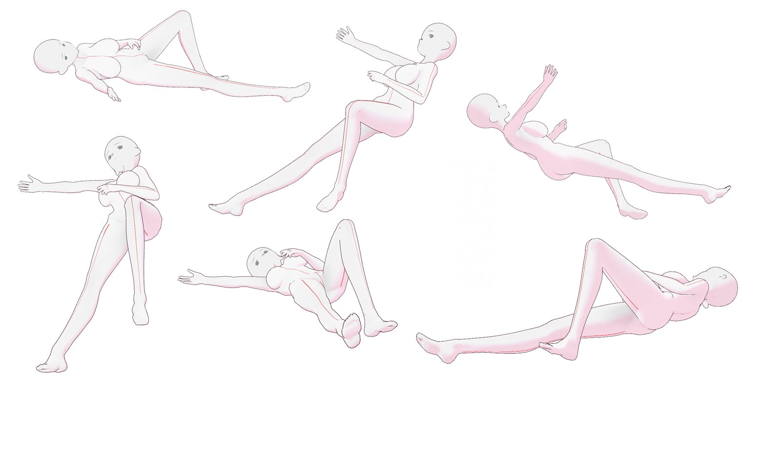 トレス素材ポーズ集 Illust Pose Twitter