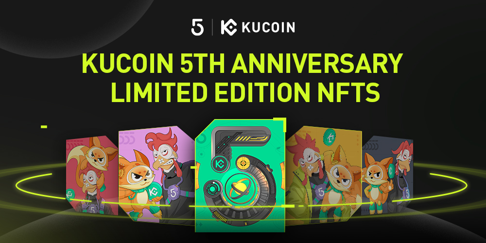 📢Only 1hr to go until the 2nd round of the #Kucoin 5th anniversary #NFT launch! ⏰Mint Time: 10/10 8:00-10/12 8:00 UTC 👇Click to mint windvane.io/5th-anniversary