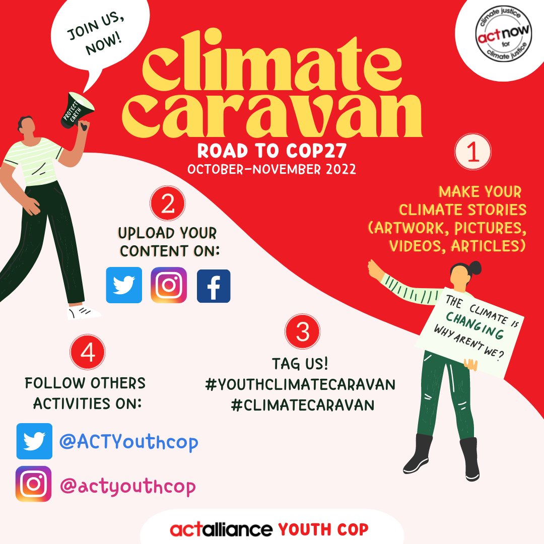 actclimate's tweet image. 📢Join the @ACTYouthcop in the digital climate caravan  today!

Here is how you can submit your stories : actalliance.org/act-news/join-…

#YouthClimateCaravan #ACT4climate