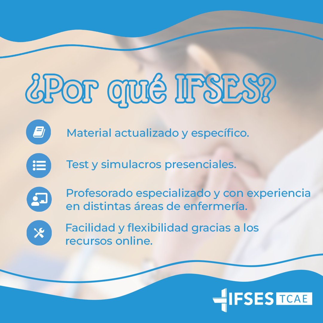 ¡Apuesta por IFSES como tu academia para formarte como Técnico en Cuidados Auxiliares de #Enfermería!

ifsestcae.es
#TCAE