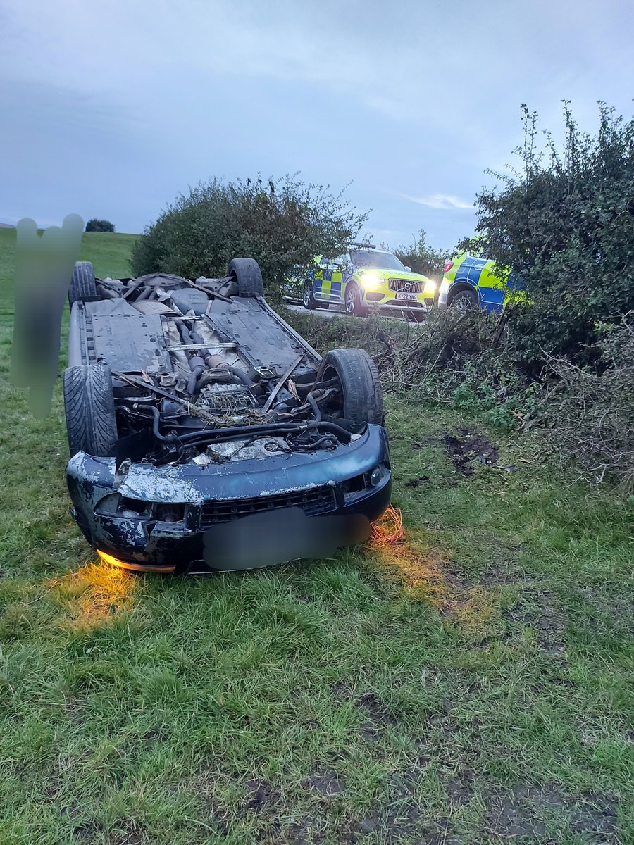 gmptraffic's tweet photo. Yesterday our #TPAC #RPU patrols pursued this cloned Audi which failed to stop in #Bowlee before the driver lost control and crashed on Simister Lane. He ran off but was captured and found to be wanted for various matters after trying to give false details. Now in custody. https://t.co/4BDeIyx6bq