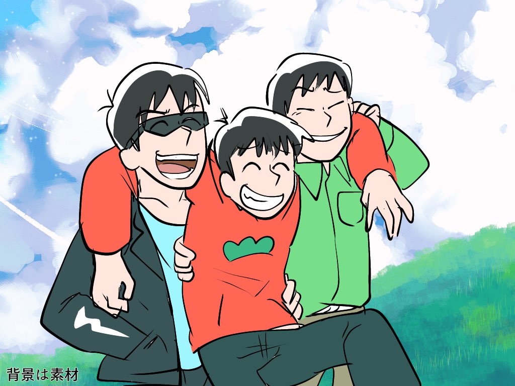 カラ松 ,松野おそ松 「兄松が楽しそうだと楽しいらくがか 」|版権の星形ティムのイラスト
