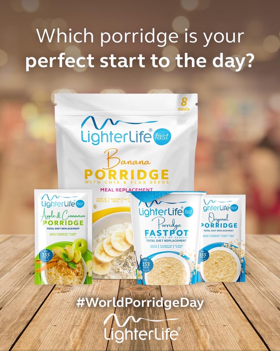 LighterLifeROI's tweet photo. Celebrate #WorldPorridgeDay with us by commenting below with your favourite product below. 💙 https://t.co/wECM0davGK