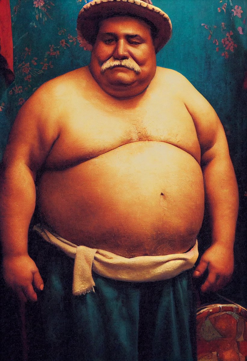 🔞BadKitty is naughty on Twitter: "#midjourney Fat Mexican mature man, you can smell his manliness."