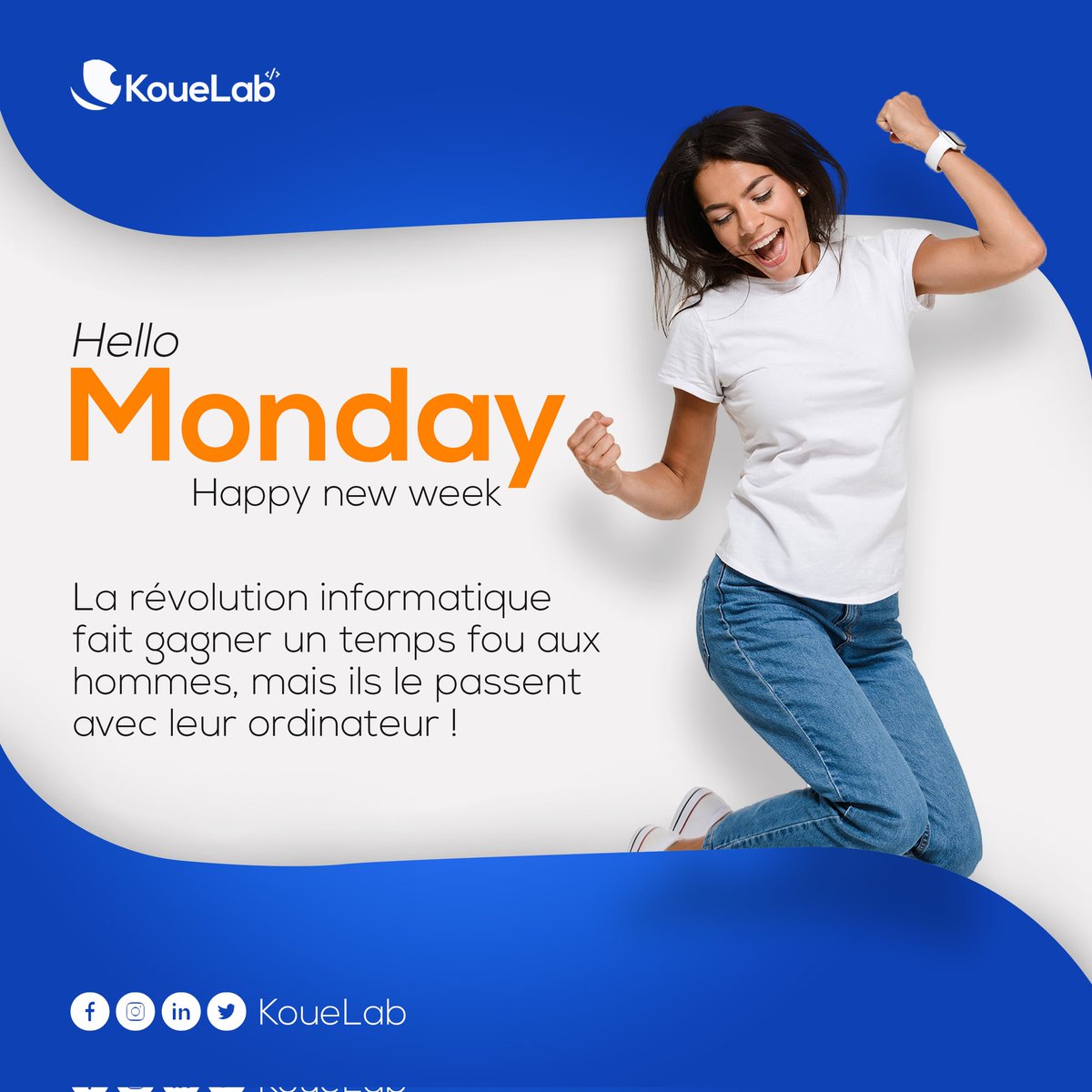 Koue_Lab's tweet photo. Nous ne pouvons pas prédire où nous conduira la Révolution. Tout ce que nous savons avec certitude, c’est que, quand on y sera enfin, on n’aura pas assez d'entreprise comme KoueLab.
Passez une excellente semaine ☺️

#kouelab https://t.co/p0g8akQZPI