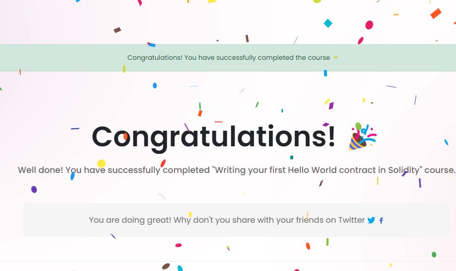 thomaslcl7's tweet photo. [#CoachTom]  I am completing this web3 learning project  Writing your first Hello World contract in Solidity on @metaschool_ and totally enjoying it. Never stop learning - #Web3Coach https://t.co/84wGoJVcRG