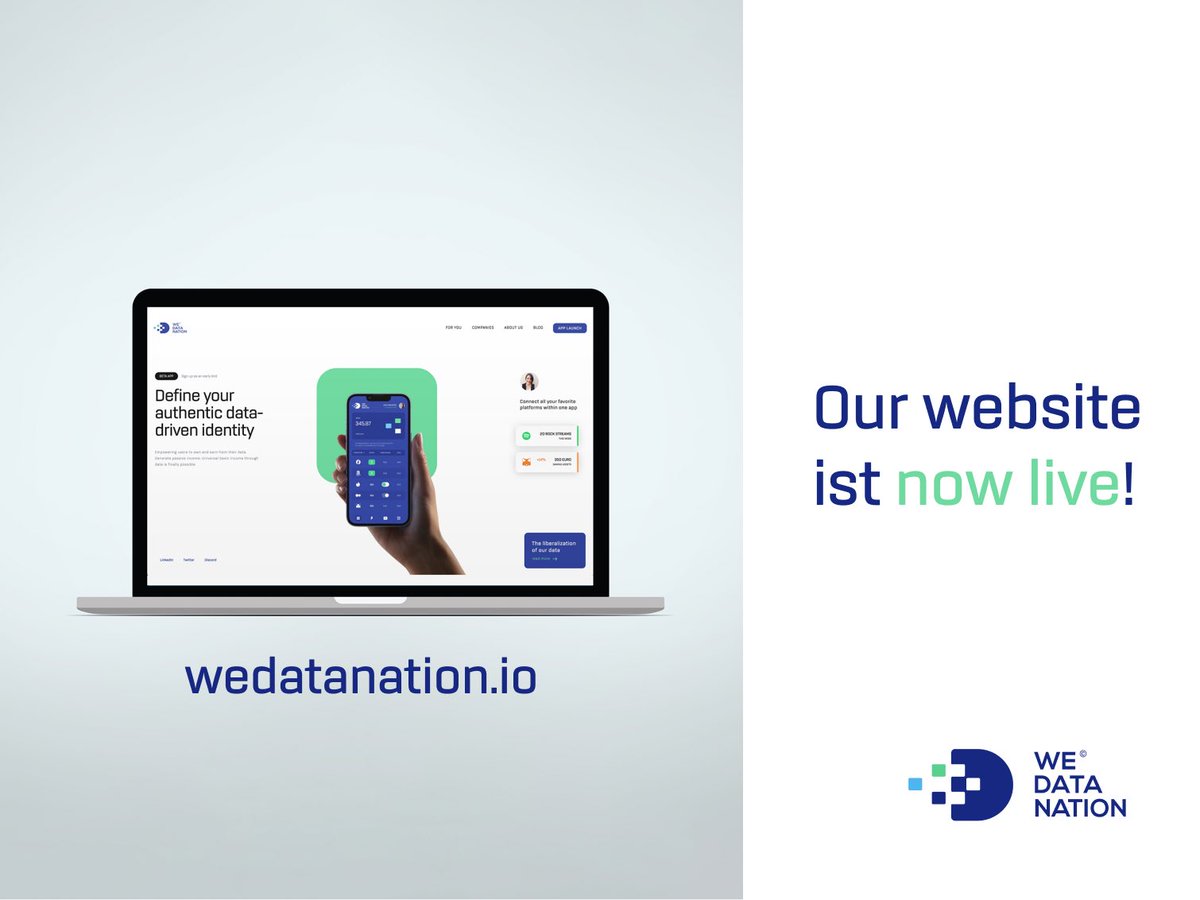 💫Our new designed #website is LIVE!

We are extremely happy to kick off the week strong and announce the launch of the brand new <a href="/WeDataNation/">WeDataNation</a> website. 

🚀wedatanation.io 

#Web3 #decentralized #NFT #WDN #DAO #Data