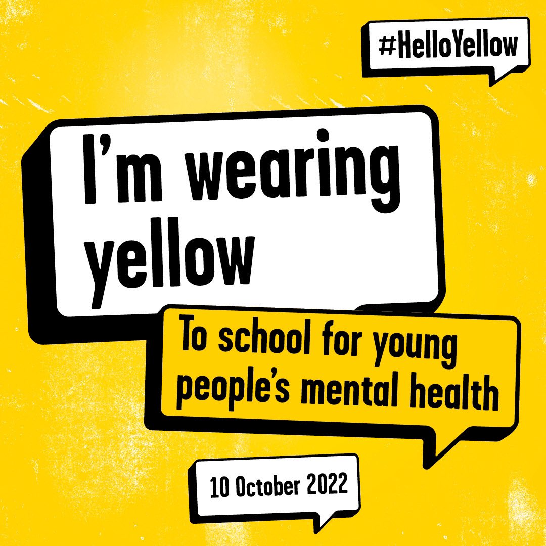 Today we are saying <a href="/Pentrehafod/">Pentrehafod School</a> #helloyellow for #WorldMentalHealthDay2022